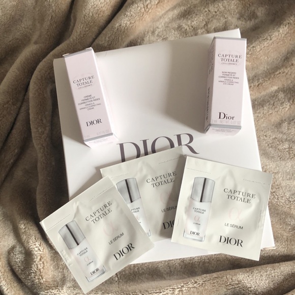 Dior Trousse Pouch Drawstring Bucket Cosmetic Bag Cream Off White - Picture 4 of 4